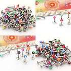   Lots 16G Stainless Steel Spike Lip Tongue Labret Ring Bar Studs