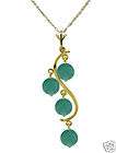 14 Kt Yellow Gold Natural Brazilian Emerald Pendant with 18 14 Kt 