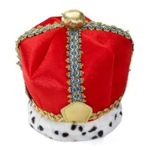 Lets Party By Forum Novelties Velvet King Crown (Adult) / Red   One 
