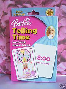 BARBIE TELLING TIME LEARNING GAME CARDS  