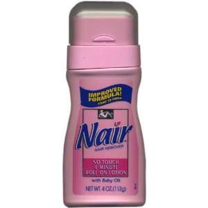  Nair Hair Remover No Touch 4 Minute Roll On Lotion w/ Baby 