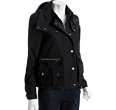 burberry burberry brit black woven patch pocket hooded jacket