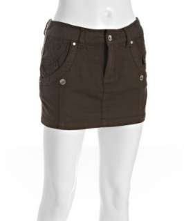 Diesel dark khaki brown cotton Chardis skirt  