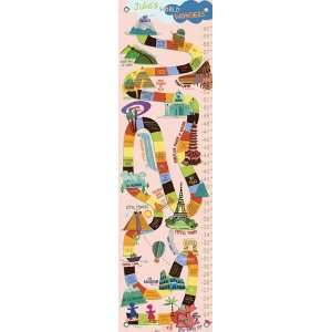  World Wonders Pink Personalized Growth Chart: Home 