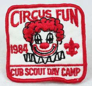 BSA Boy Cub Scout Day Camp Patch Circus Fun 1984  