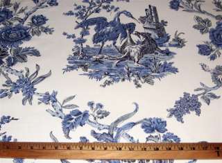 15 yards Blue Thorp Fable Cotton TOILE Drapery Fabric  