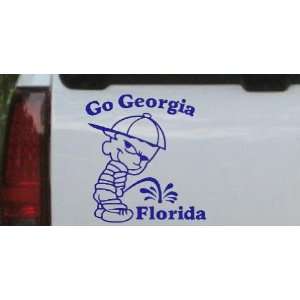 Go Georgia Pee On Florida Car Window Wall Laptop Decal Sticker    Blue 