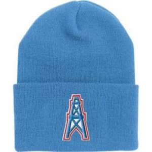  Houston Oilers Retro Throwback Logo Cuffed Knit Hat 
