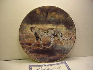The Worlds Most Magnificent Cats   The Cheetah Collector Plate  