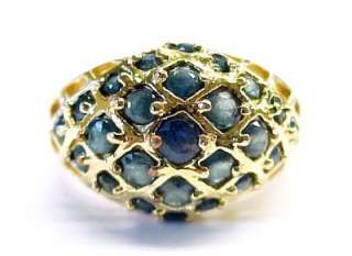 5ctw Sapphire Accented / Gold Plated / Sterling Silver Fashion Ring 