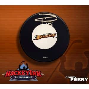  Corey Perry Autographed/Hand Signed Anaheim Ducks Puck 