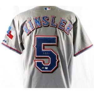 Ian Kinsler Signed Grey Authentic Cool Base Jersey   GAI   Autographed 