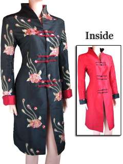 Double face Chinese Womens silk jacket /coat SzM XXXL  