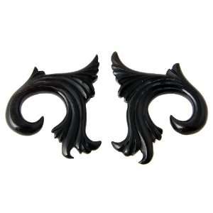  6g Horn Floral Plug   4mm   Pair: Jewelry