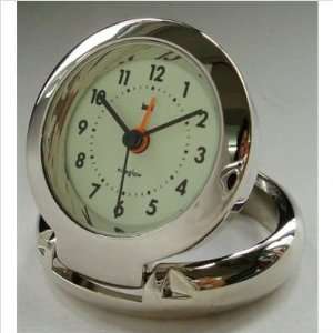 Bai Diecast Solid Metal Travel Alarm Clock, Futura White:  
