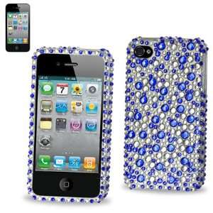 Hard Cover Case Skin Protector for Apple iPhone 4/ 4S/ 4GS   Blue Rain 