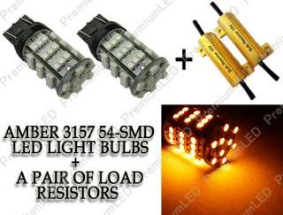   54 SMD 54 SMD LED Turn Signal Lights 4157 + Load Resistors A56C  
