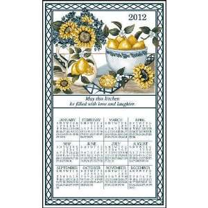   : Kitchen Sunshine Linen Kitchen Towel Calendar 2012: Office Products
