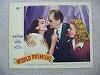 WORLD PREMIERE (1941) FRANCES FARMER/JOHN BARRYMORE/DALE ORIGINAL 