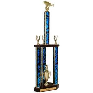  Quick Ship Two Tier 3 Column Bass Trophies Musical 