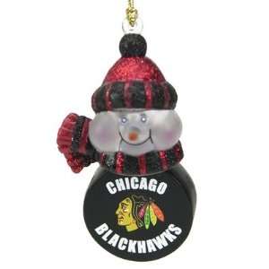  Chicago Blackhawks Nhl All Star Light Up Acrylic Snowman 