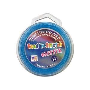  Toner Bead N Stretch Cord 1.2mm Glitter Blue 30ft (3 Pack 