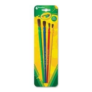  Crayola Art/Craft Brushes, Set of 4 Brushes, Natural Hair 