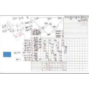 John Sterling Handwritten/Signed Scorecard Yankees at Blue Jays 8 19 