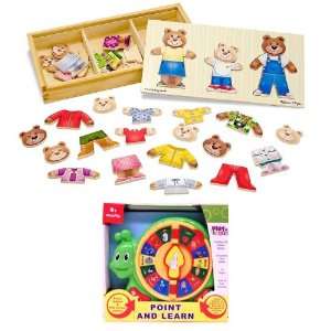  Bear Family Dress Up Puzzle with Basic Skills Board and Toys & Games