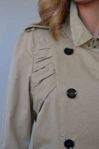   PRORSUM $3,395 RUNWAY RUCHED KNOT TRENCH COAT JACKET~ITALY~10 44