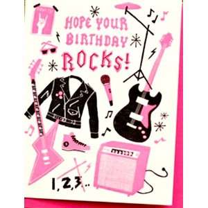  julia rothman rock on letterpress birthday greeting card 