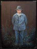 Large Oil Man Portrait Painting (Signed)  
