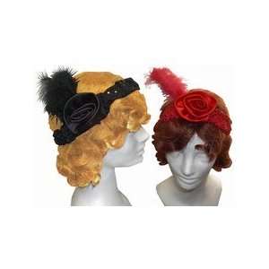  Flapper Headband W/Rose   Red Toys & Games