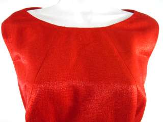 LOURDES CHAVEZ Red Wool Long Blazer Dress Suit Sz 12  