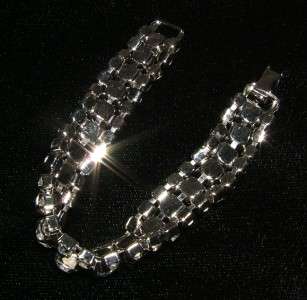   Set Clear Rhinestone Bracelet ~ Excellent Designer Quality ~ 7  