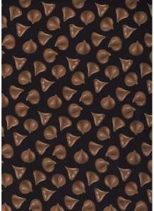 CHOCOLATE KISSES ON BLACK~ Cotton Quilt Fabric  