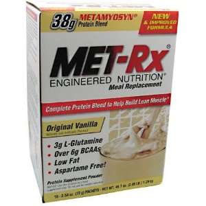 Met Rx USA Meal Replacement Protein Powder, Original Vanilla, 18  