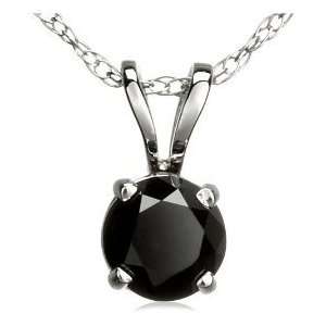  1.00 Ct Black Diamond Pendant: Jewelry