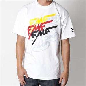  FMF Apparel 80s Stack T Shirt   Small/White Automotive