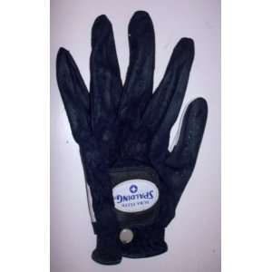   Womans Left Handed Dark Blue Glove   Medium