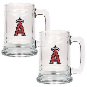  Anaheim Angels 2pc 15oz Glass Tankard Set  Primary Logo 