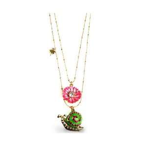  Betsey Johnson Betseys Secret Garden Snail Necklace 