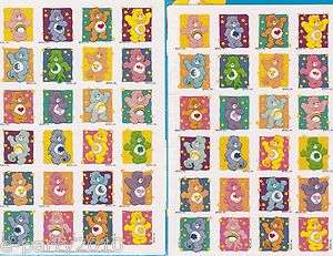   Care Bears STICKERS ~ Birthday Party Supplies FAVORS Reward Scrapbook