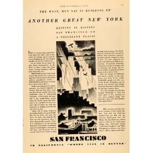  1930 Ad Californians San Francisco Artist Philip Little 