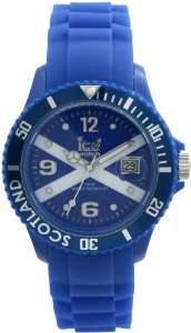   WO.SC.U.S Unisex World Scotland Blue Silicone Strap Watch Watches