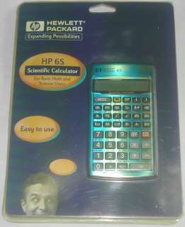 Hewlett Packard HP 6S Scientific Calculator With Manual  