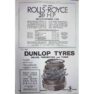  Advertisement 1922 Dixons Pencil Cigarettes Dunlop Cars 