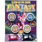 GLOW in the DARK FINGER PAINT BODY PAINTS PAINTING