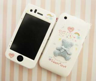 APPLE IPHONE 3G/3GS Hard Plastic Case BEAR For Couple  