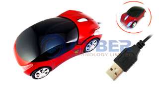 USB 3D Red Car Shape Optical mouse Mice for Laptop PC  